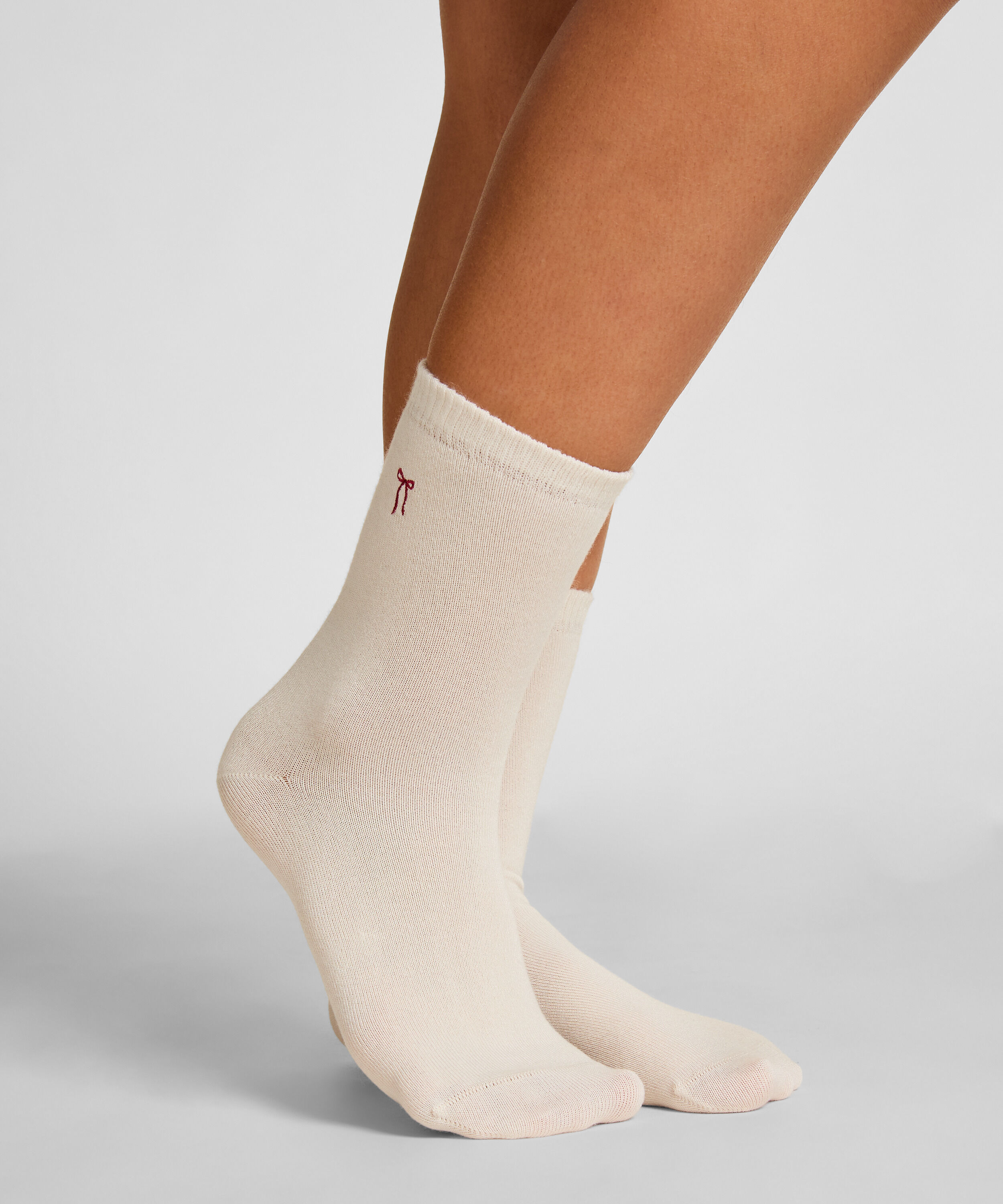 Crew-Socken aus Modal, Weiß Crew-Socken aus Modal, Weiß