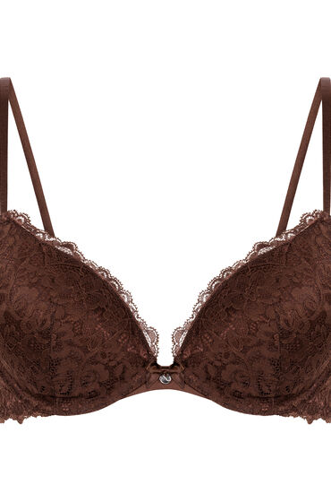 Thumbnail - Hunkemöller Vorgeformter Push-up-Bügel-BH Marine Braun