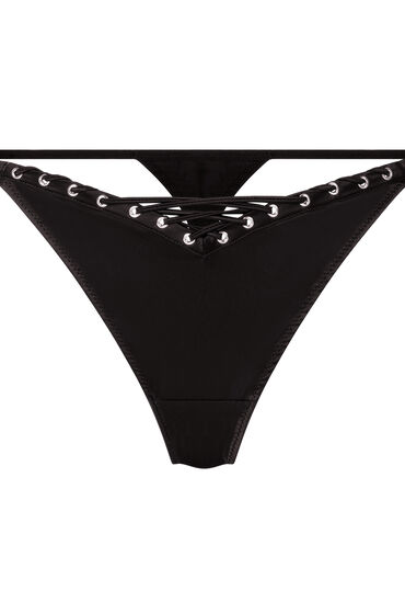 Thumbnail - Hunkemöller String mit hohem Beinausschnitt Pina Schwarz