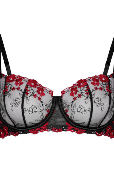 Thumbnail - Hunkemöller Peonie Unwattierter Bügel-BH Schwarz