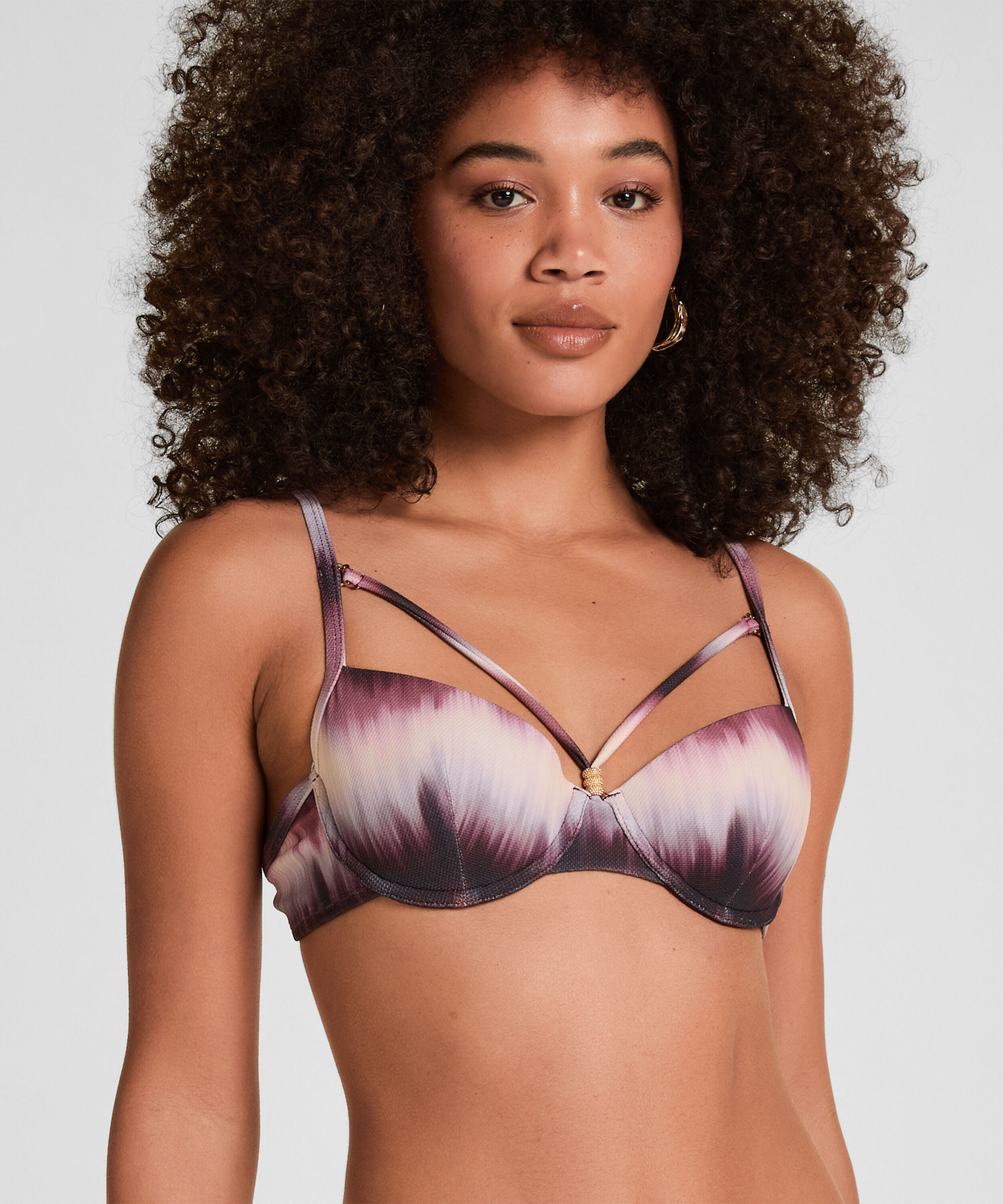 Gepolstertes Bügel-Bikini-Oberteil Mauritius, Lila