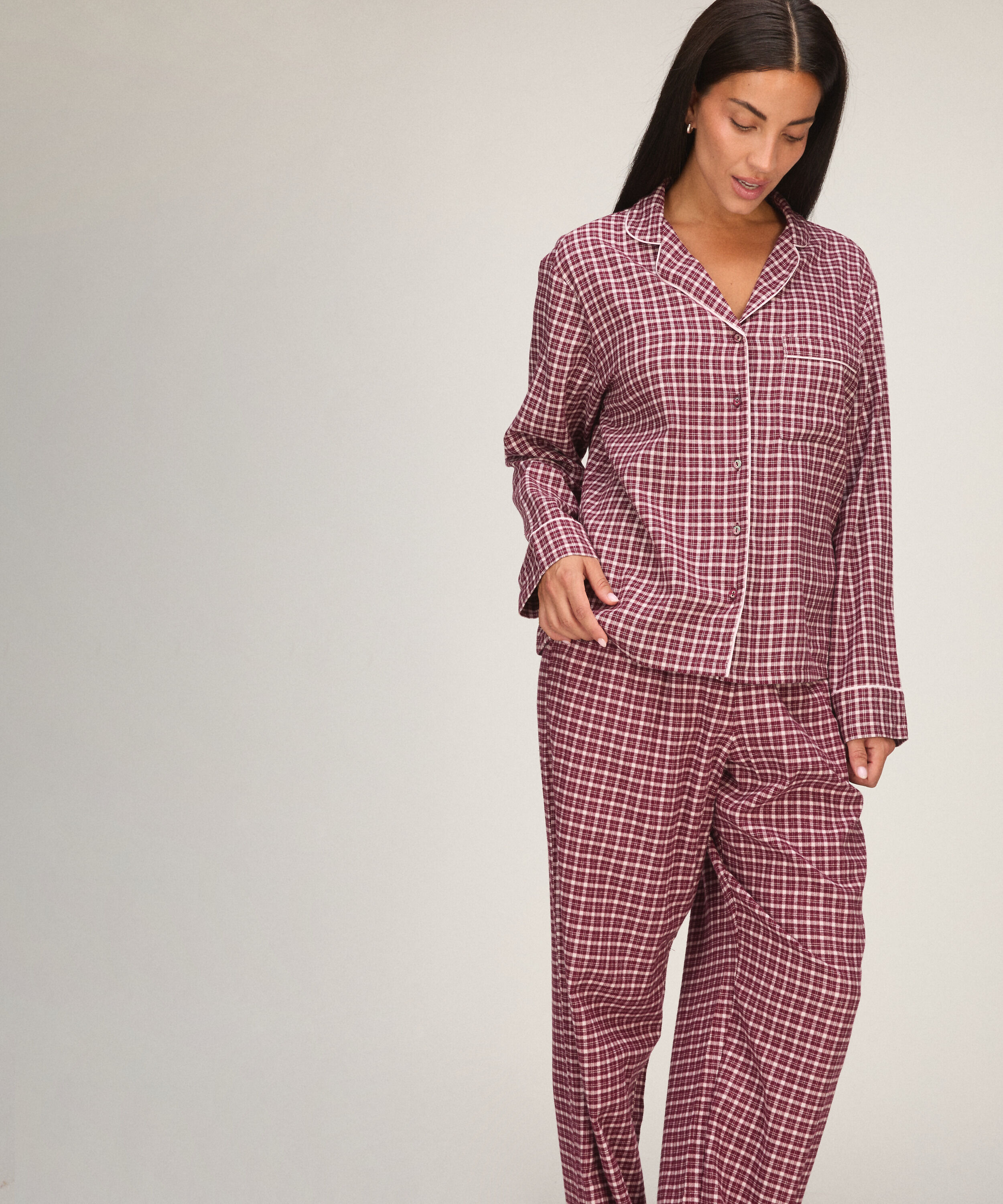 Pyjama-Jacke Longsleeve Woven, Rosa Pyjama-Jacke Longsleeve Woven, Rosa