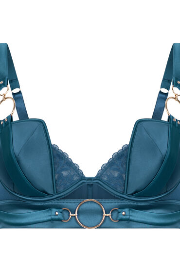 Thumbnail - Hunkemöller Marjolein Vorgeformter Longline-Bügel-BH Blau