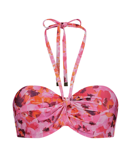 Bikini-Oberteil Floral, Rosa