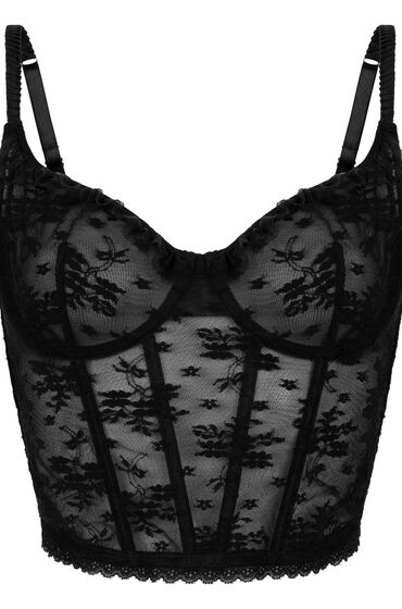 Thumbnail - Hunkemöller Unwattierter Longline-Bügel-BH Darcy Schwarz