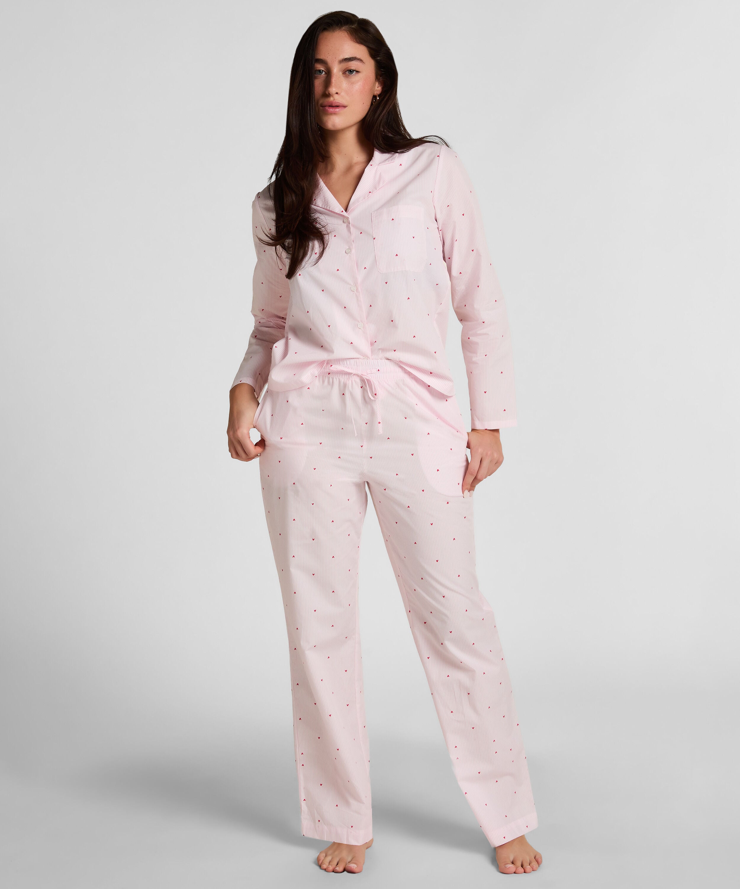 Pyjamaset Baumwolljersey, Weiß