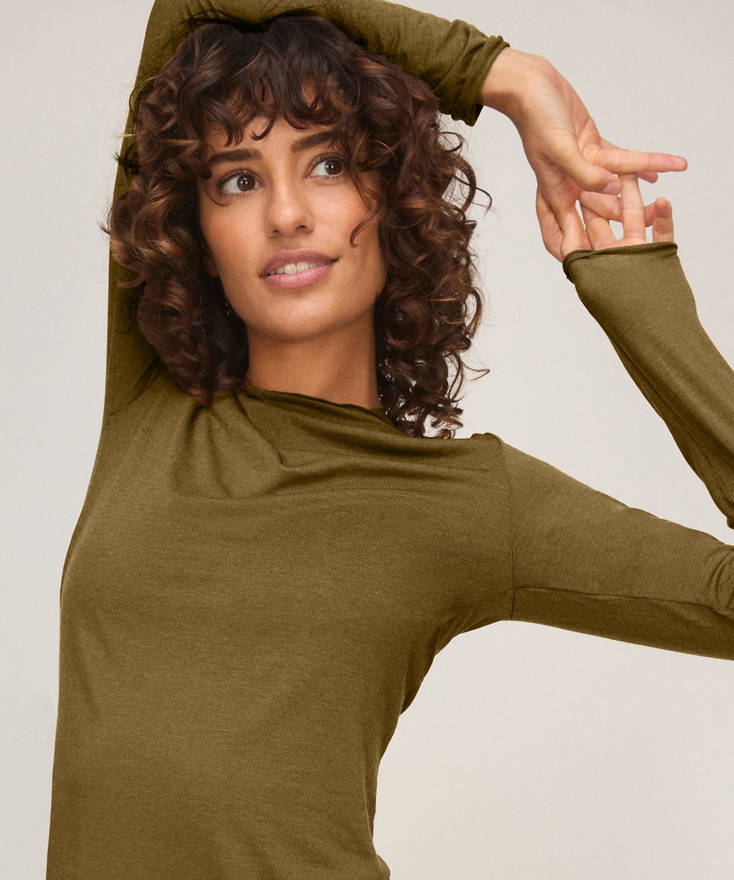 Super Soft Shirt aus Kaschmir-Mix mit U-Boot-Ausschnitt, Grün Super Soft Shirt aus Kaschmir-Mix mit U-Boot-Ausschnitt, Grün