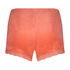 Shorts aus Velours mit Spitze, Orange