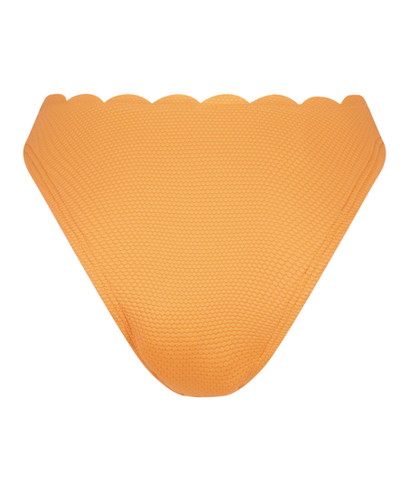 Hoch ausgeschnittener Bikini-Slip Scallop, Orange