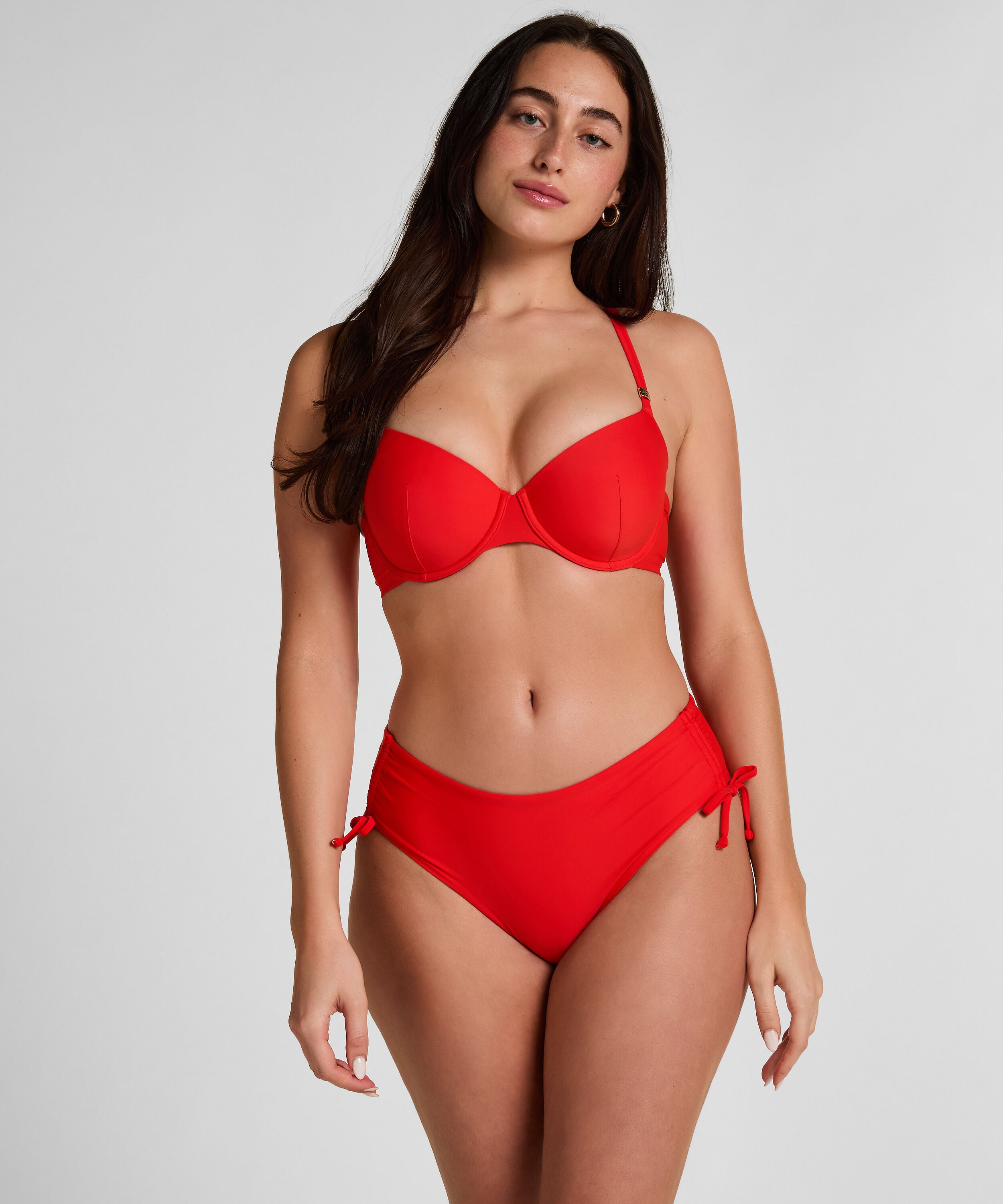 Midi Bikini Bottom Luxe, Rot Midi Bikini Bottom Luxe, Rot