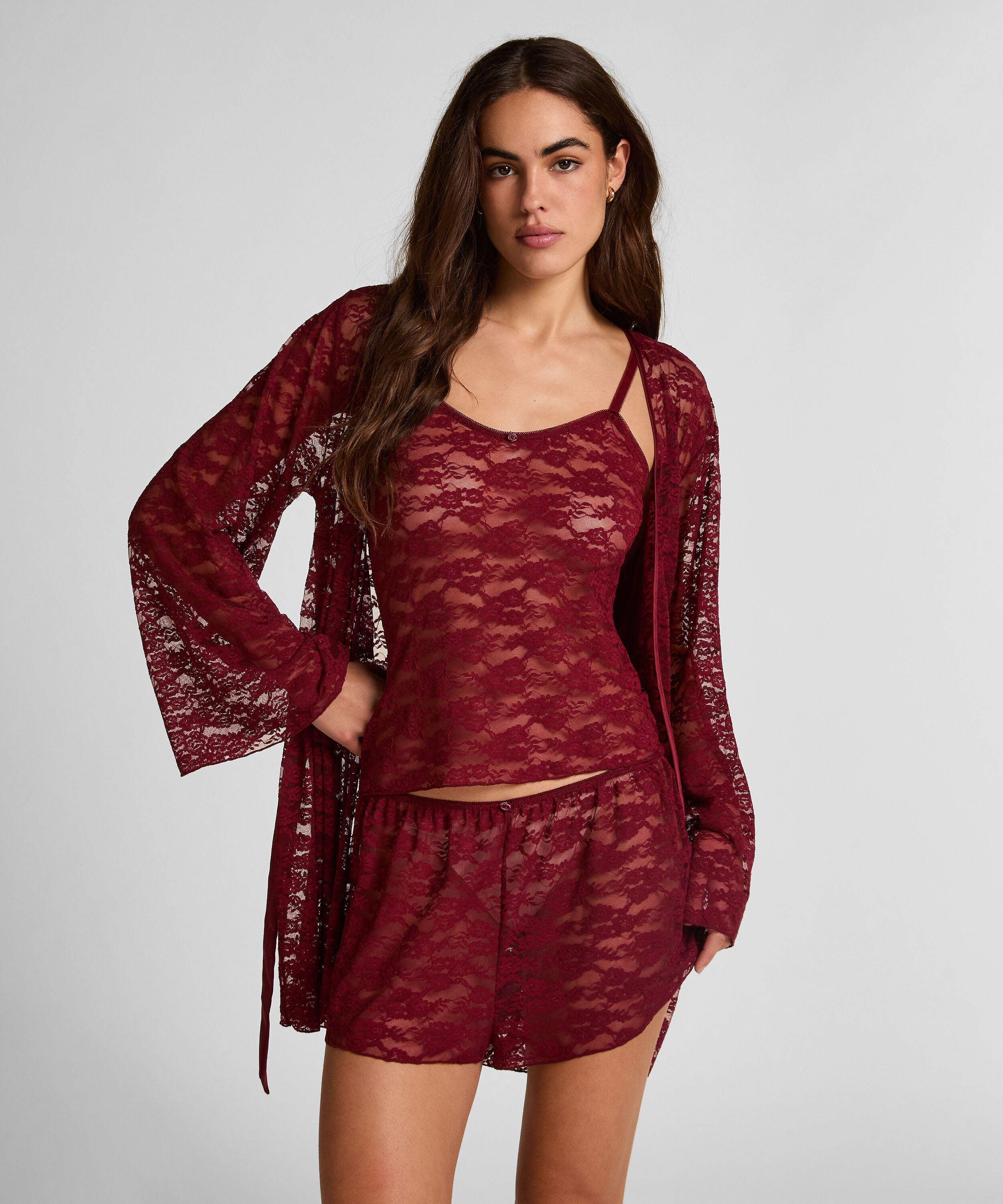 Kimono aus Allover-Spitze