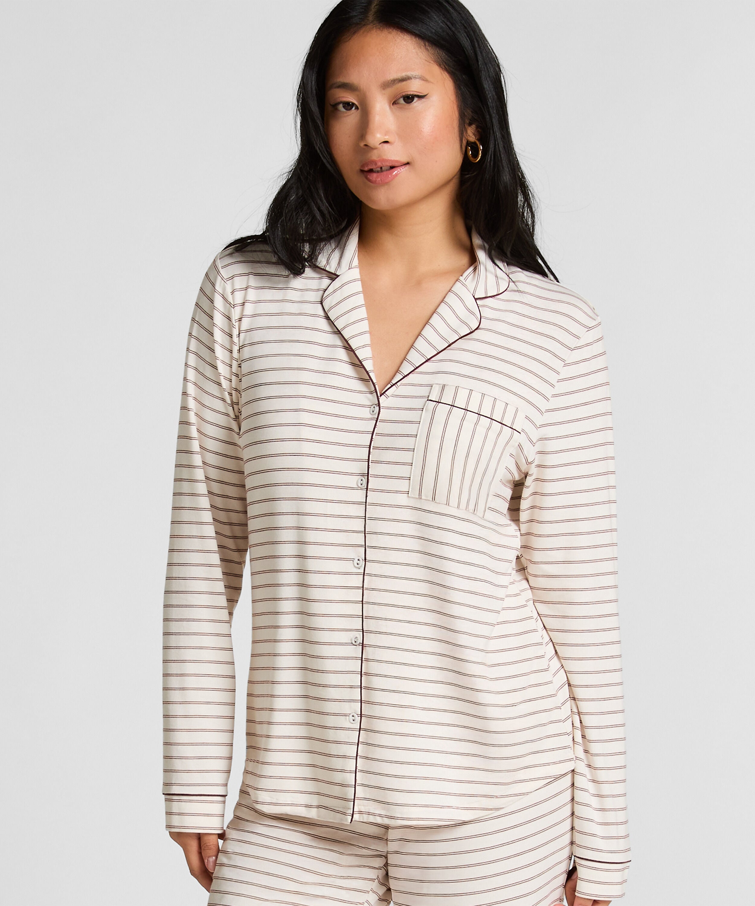 Langärmelige Jersey-Jacke Essential, Weiß Langärmelige Jersey-Jacke Essential, Weiß