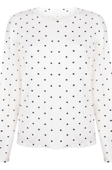 Thumbnail - Hunkemöller Pyjama Top Loose Pointelle Weiß