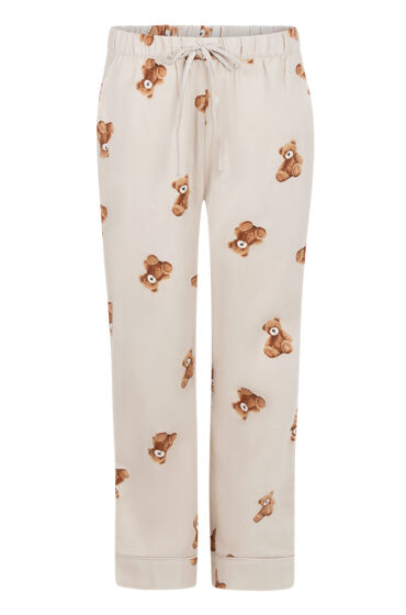 Thumbnail - Hunkemöller Pant Flannel Straight Bear Beige