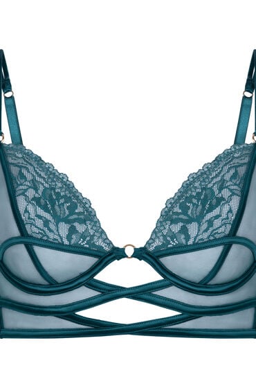Thumbnail - Hunkemöller Amel Longline-BH mit Bügel ohne Polsterung Blau