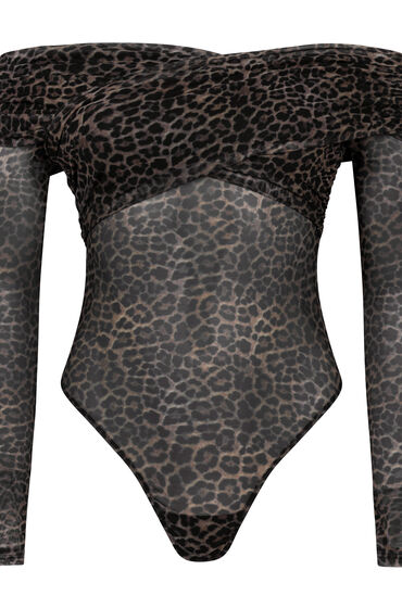 Thumbnail - Hunkemöller Leopard Body Keisha Schwarz