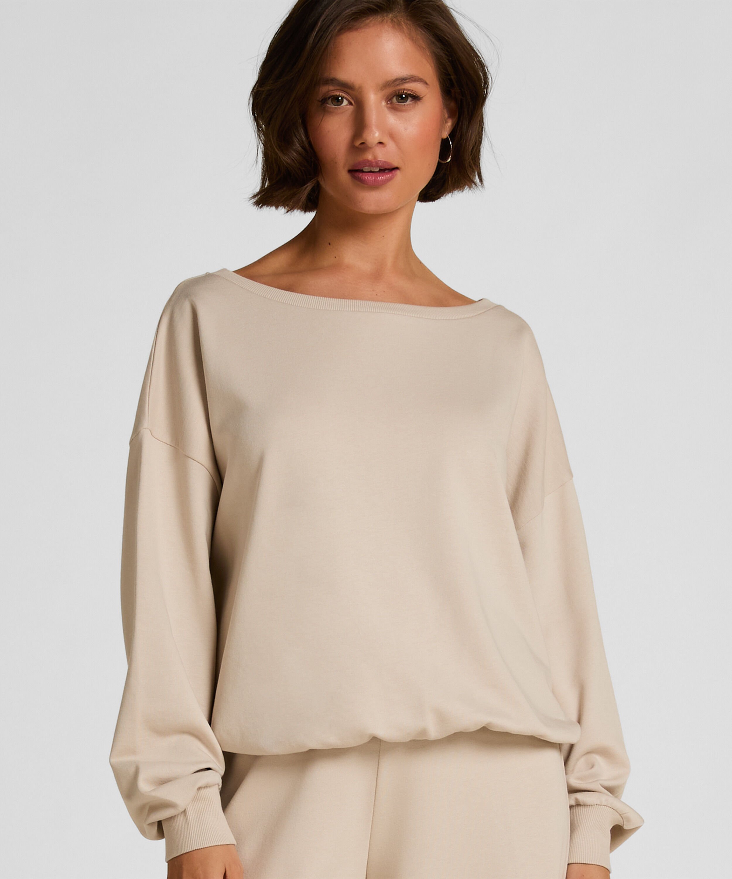 Boatneck Sweater Audrey, Grau Boatneck Sweater Audrey, Grau