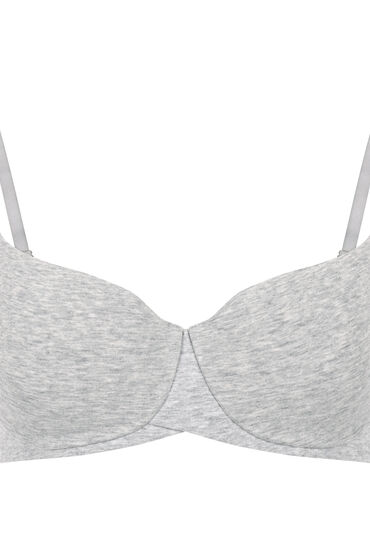 Thumbnail - Hunkemöller Vorgeformter Bügel-BH aus Baumwolle Grau