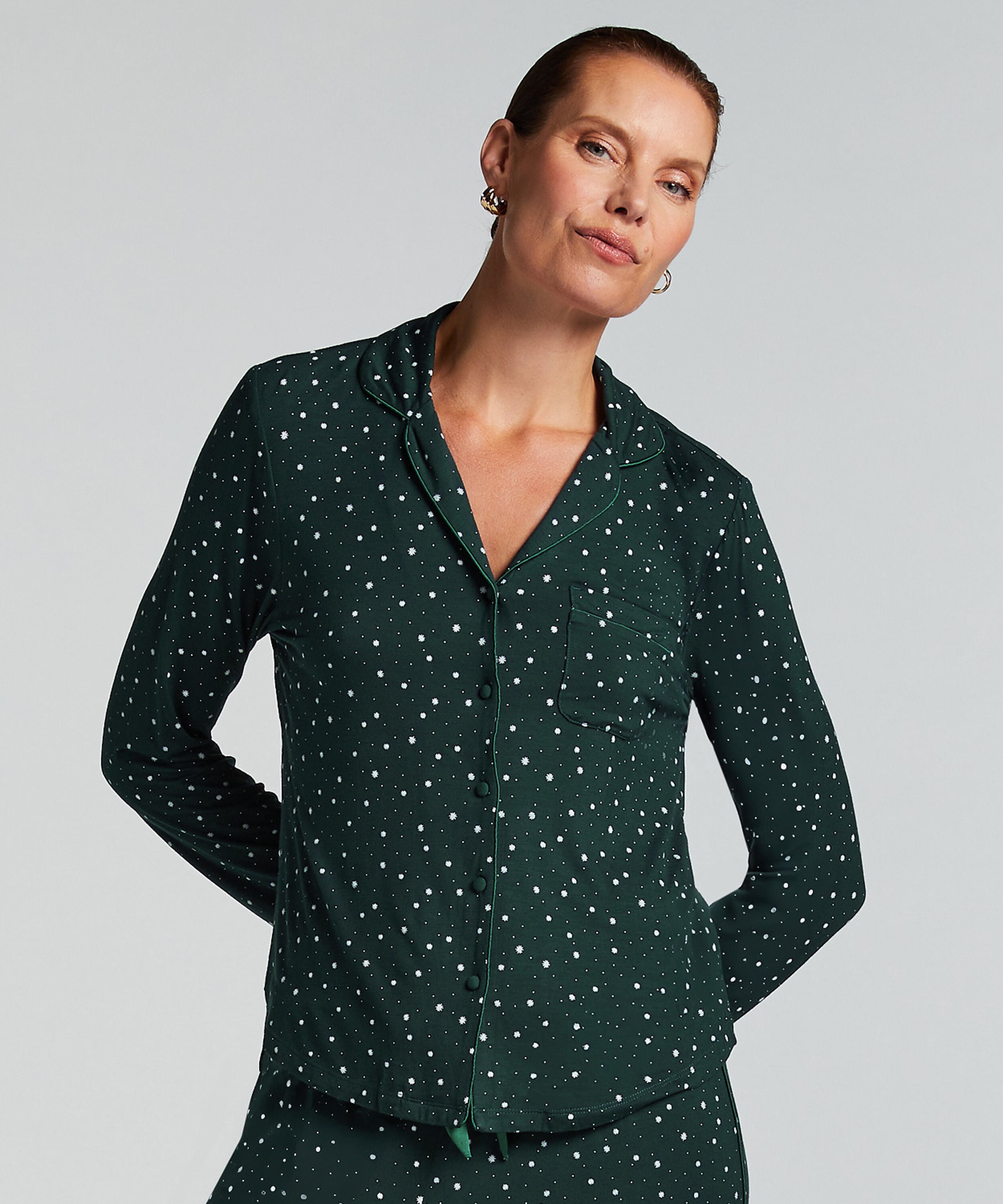 Langärmelige Jersey-Jacke Essential, Grün