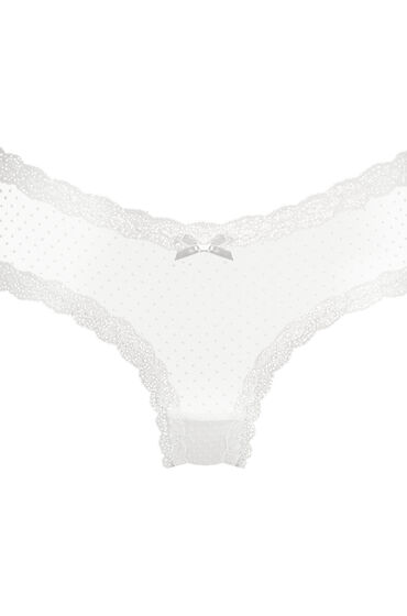 Thumbnail - Hunkemöller Brazilian V-shape Mesh Weiß