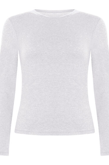 Thumbnail - Hunkemöller Langarmshirt aus weicher Baumwolle Grau