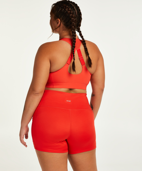 HKMX Shorts Oh My Squat mit hoher Taille, Rot