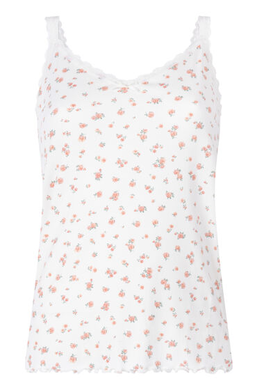 Thumbnail - Hunkemöller Geripptes Cami mit Spitze Weiß