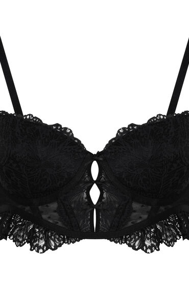 Thumbnail - Hunkemöller Posie Vorgeformter Longline-Bügel-BH Schwarz