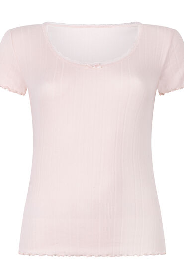 Thumbnail - Hunkemöller Pointelle-Top mit Spitze Rosa