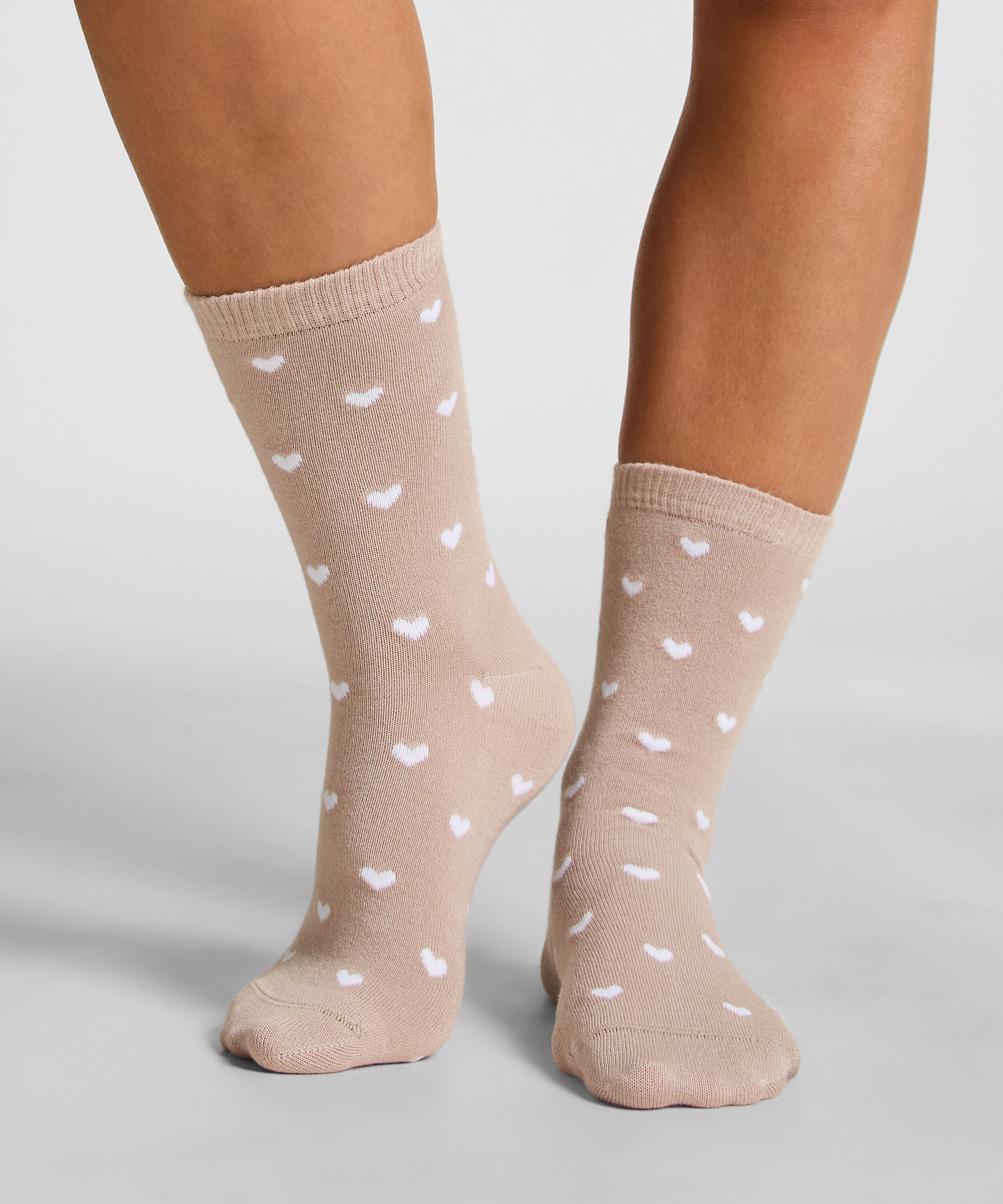 Crew-Socken aus Modal, Beige Crew-Socken aus Modal, Beige