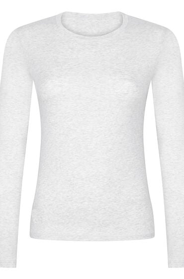 Thumbnail - Hunkemöller Langarmshirt aus weicher Baumwolle Grau