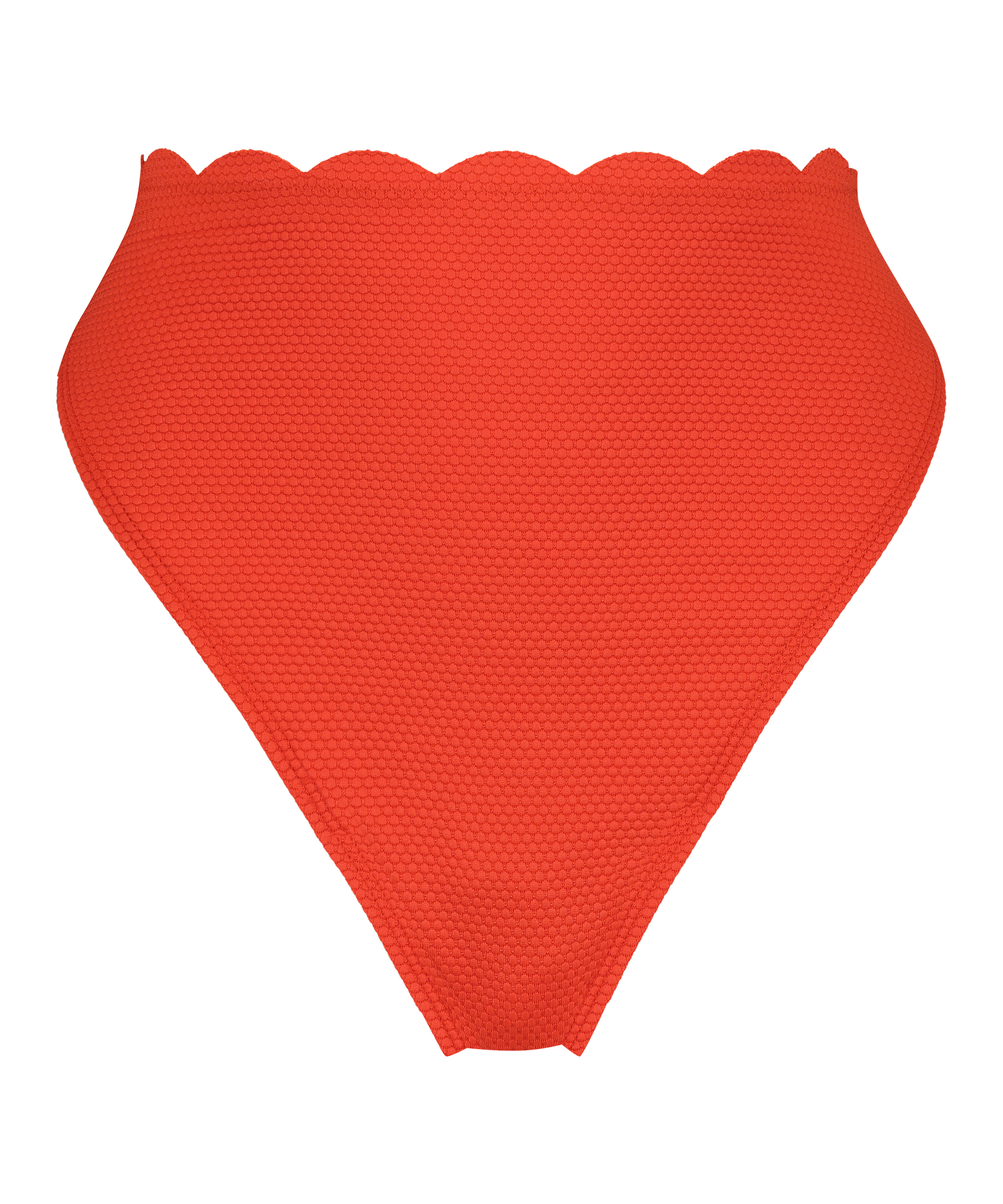 Bikini-Slip mit hohem Beinausschnitt Scallop, Rot, main