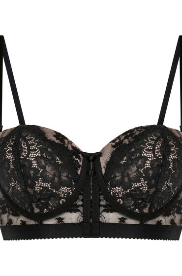 Thumbnail - Hunkemöller Vorgeformter Longline-Bügel-BH Lou Schwarz