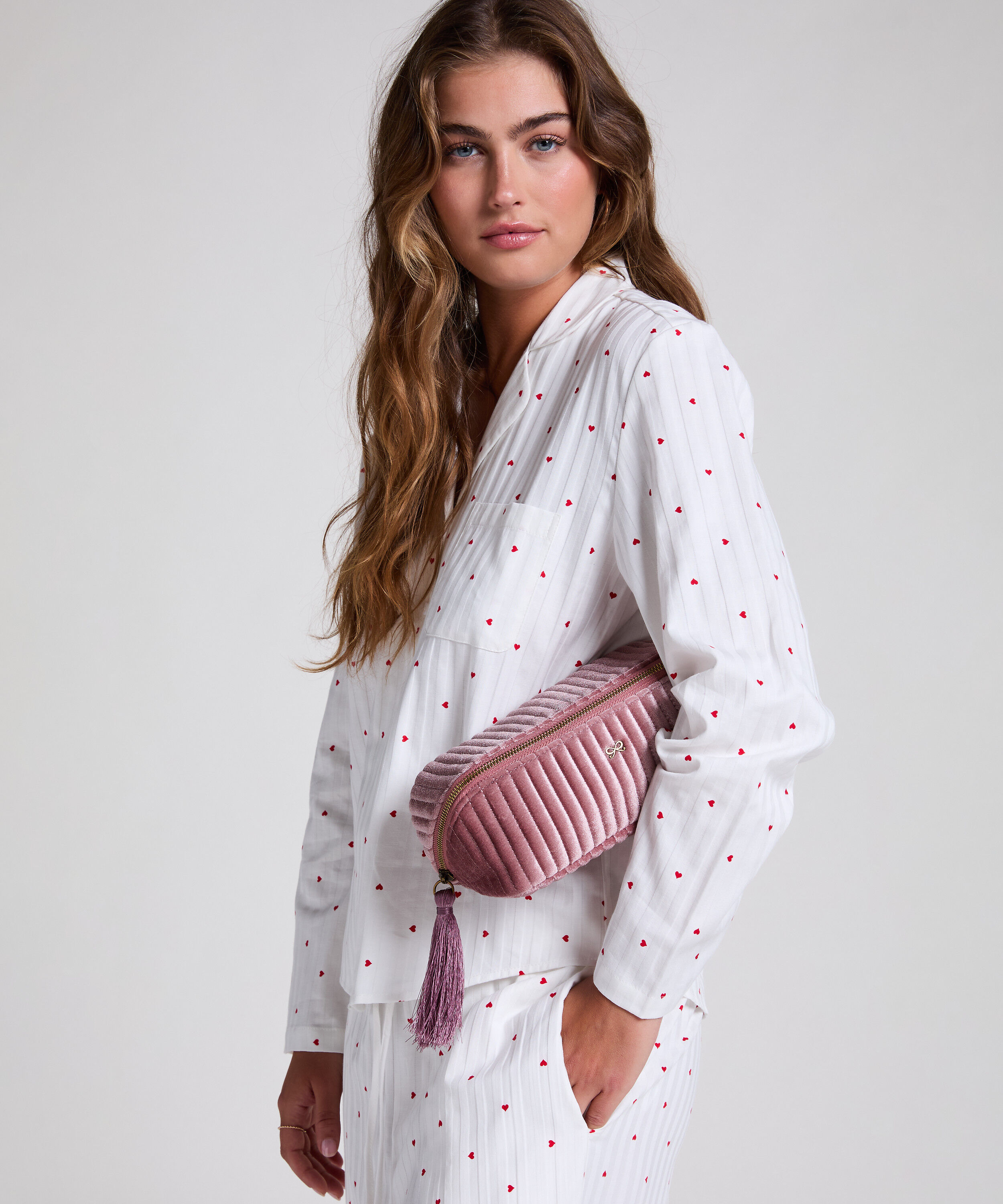 Kosmetiktaschen Velours, Rosa