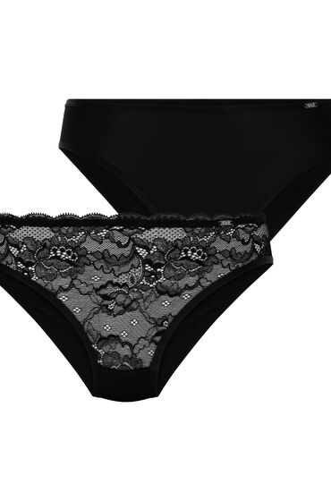 Thumbnail - Hunkemöller 2er-Pack Slips Angie Schwarz