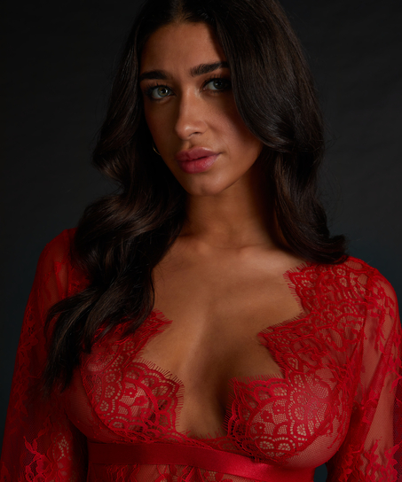 Top Allover Lace, Rot