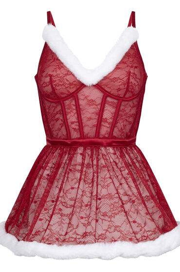 Thumbnail - Hunkemöller Wired Slipkleid Sexy Santa Rot