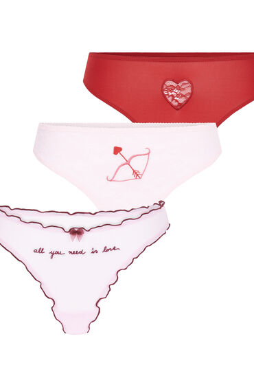 Thumbnail - Hunkemöller Valentins-String-Geschenkset Rosa