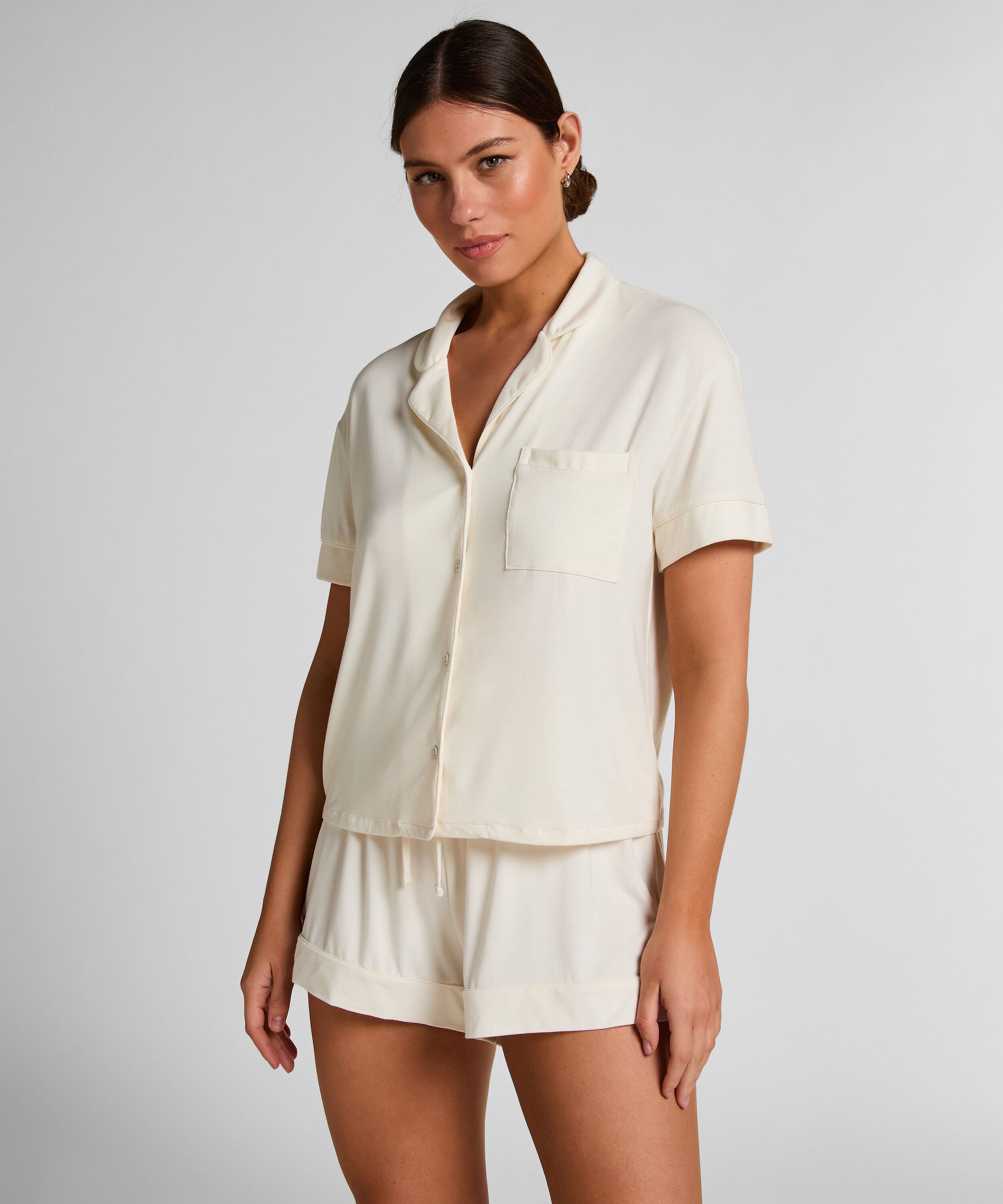 Jersey-Shorts Essential, Weiß