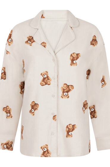 Thumbnail - Hunkemöller Jacke Flanell-Twill Bär Beige
