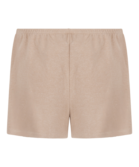 Pyjamashorts aus aufgerautem Jersey, Beige