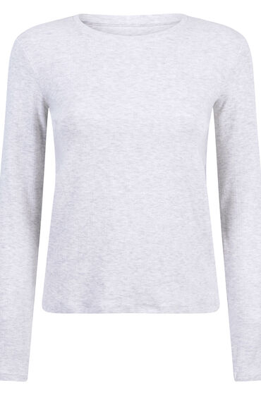 Thumbnail - Hunkemöller Pyjama-Oberteil Pointelle Grau