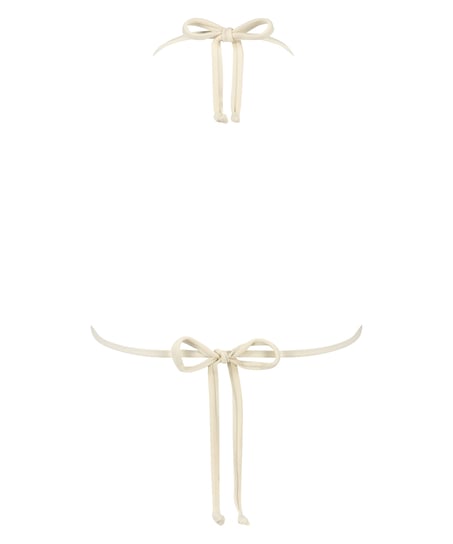 Triangle-Bikinioberteil Crochet, Weiß