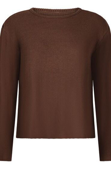 Thumbnail - Hunkemöller Pyjamatop Jersey Braun