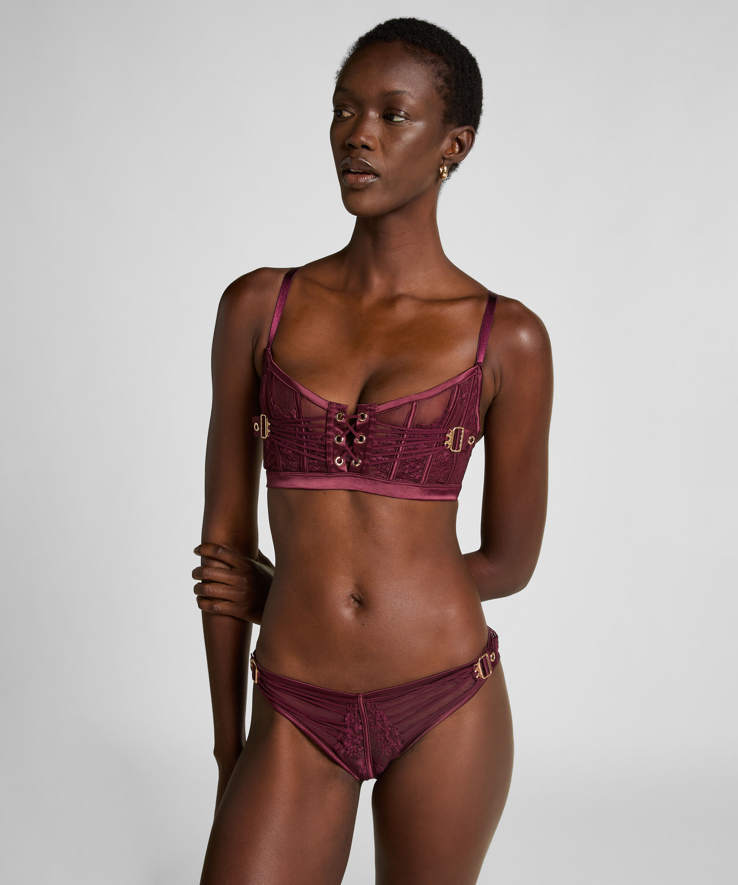 Avela Brazilian mit hohem Beinausschnitt, Rot