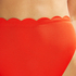 Bikini-Slip mit hohem Beinausschnitt Scallop, Rot