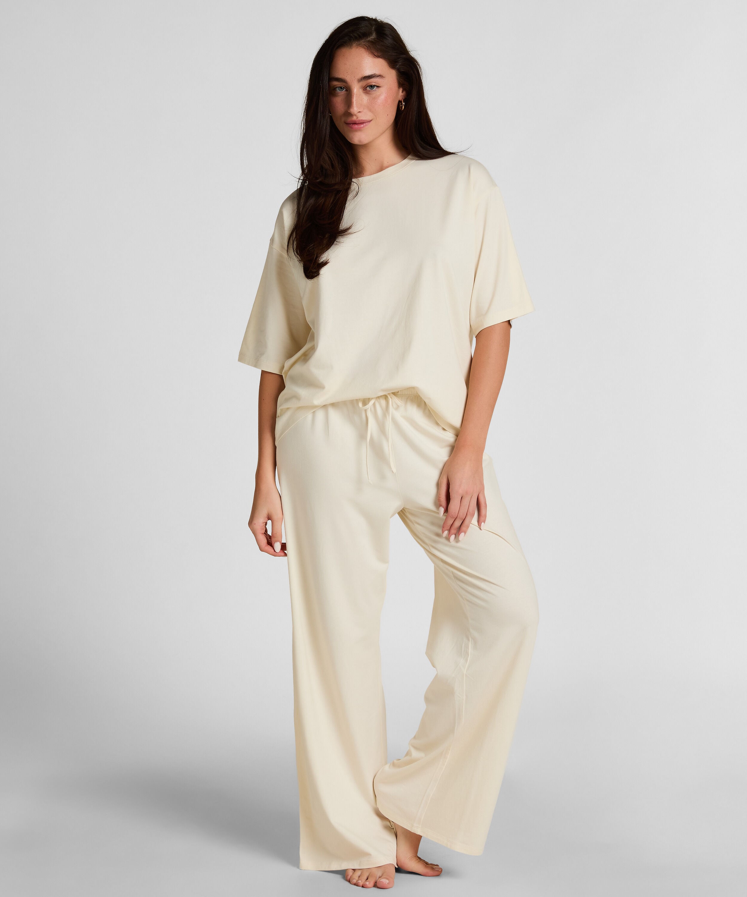 Pyjama Hose Loose, Weiß