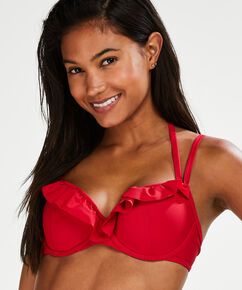 Vorgeformtes B&uuml;gel-Bikinitop Scarlet Ruffle, Rot