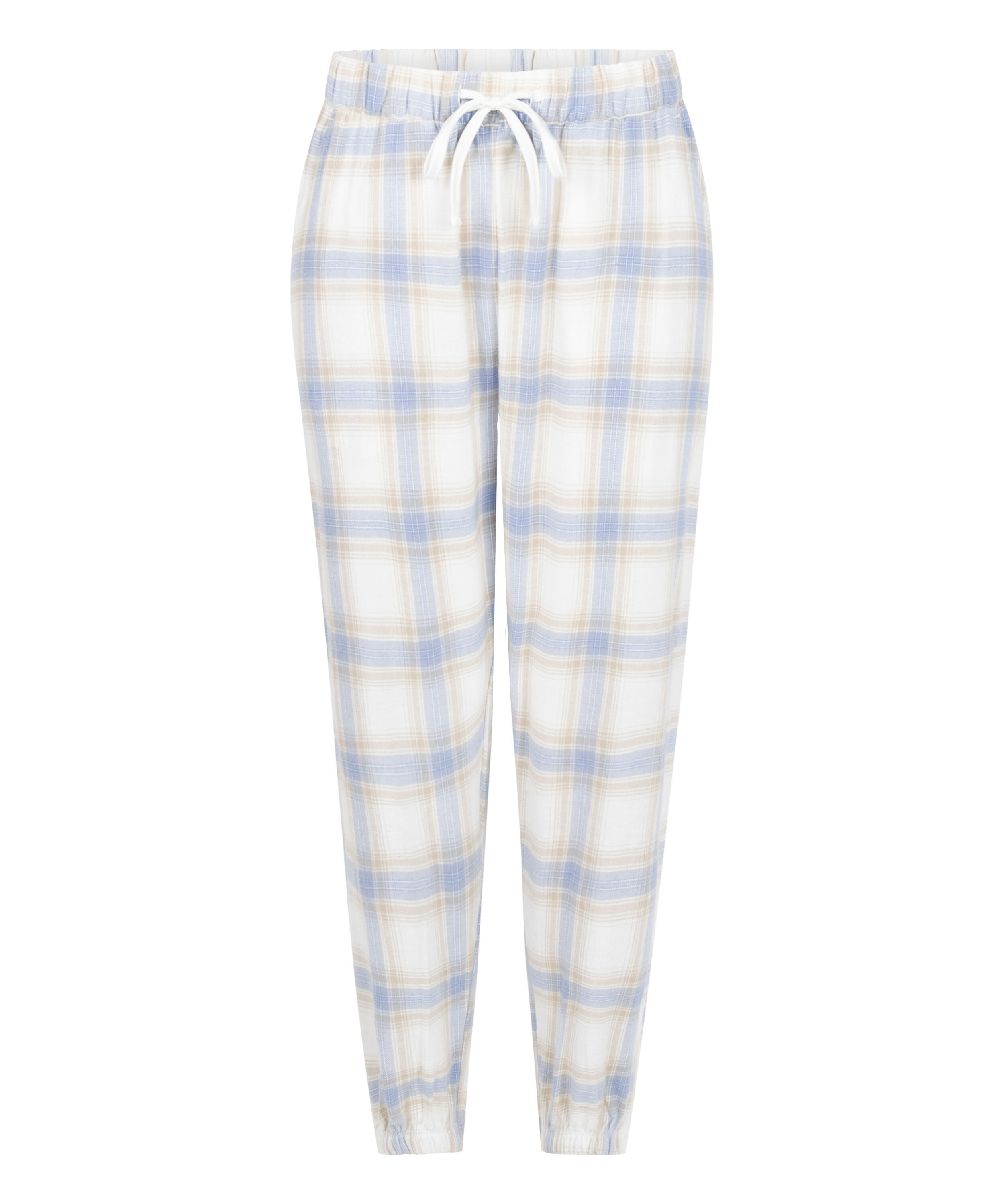 Pyjamahose aus Flanell, Blau, swatch