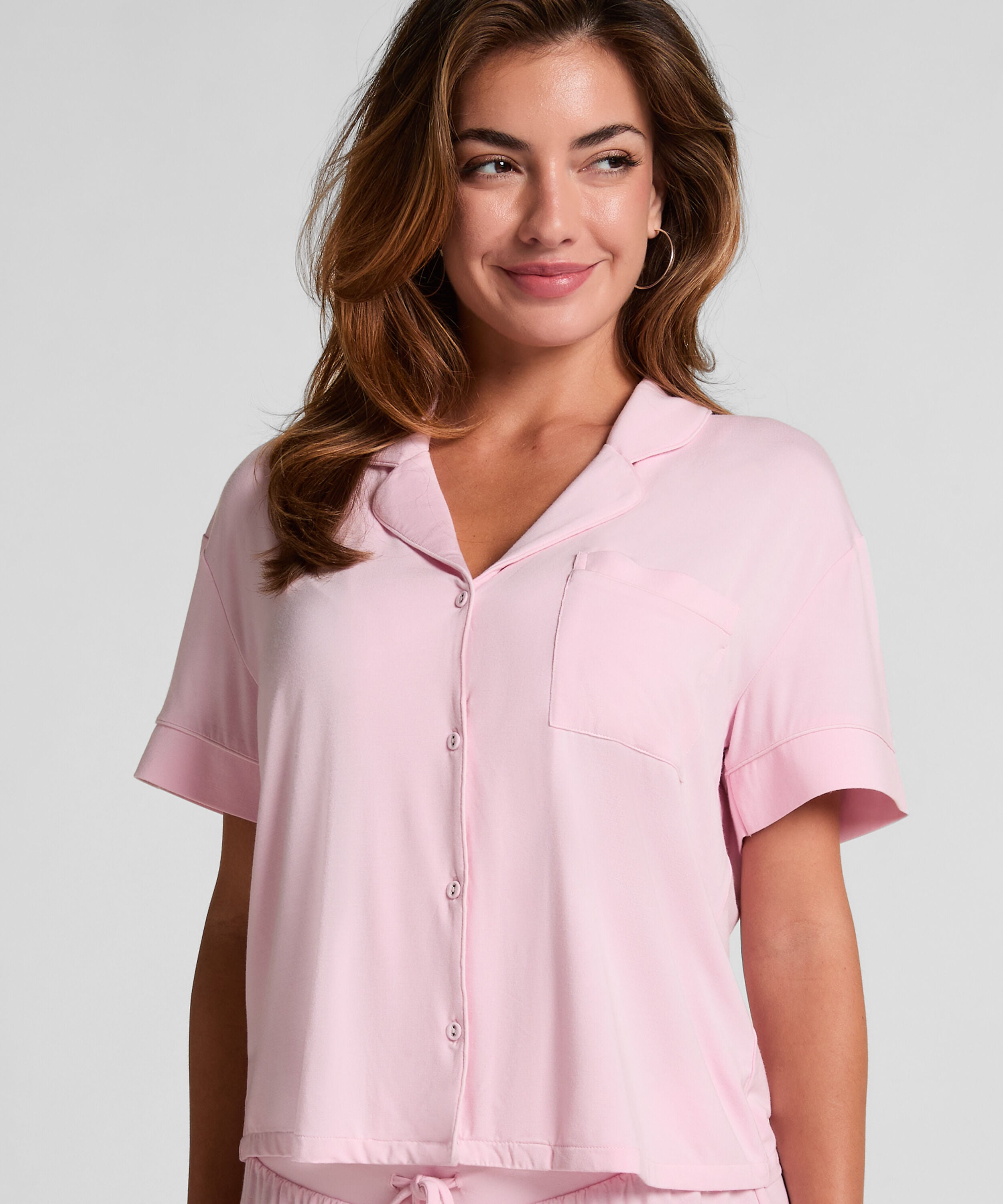 Pyjama Jacke Jersey Essential, Rosa